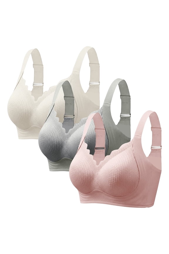 Bras for Women Full Coverage New Plus Size No Underwire Top Thin Breathable Big Breasts To Show Small Beauty Back Four Comfortable Push Up Bra