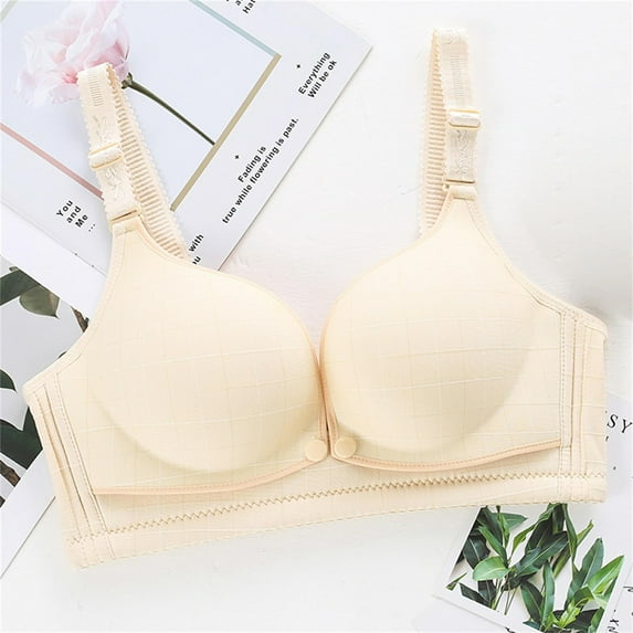 Bras for Women GaThRRgYP Lactation without steel ring front open button pregnant women's underwear