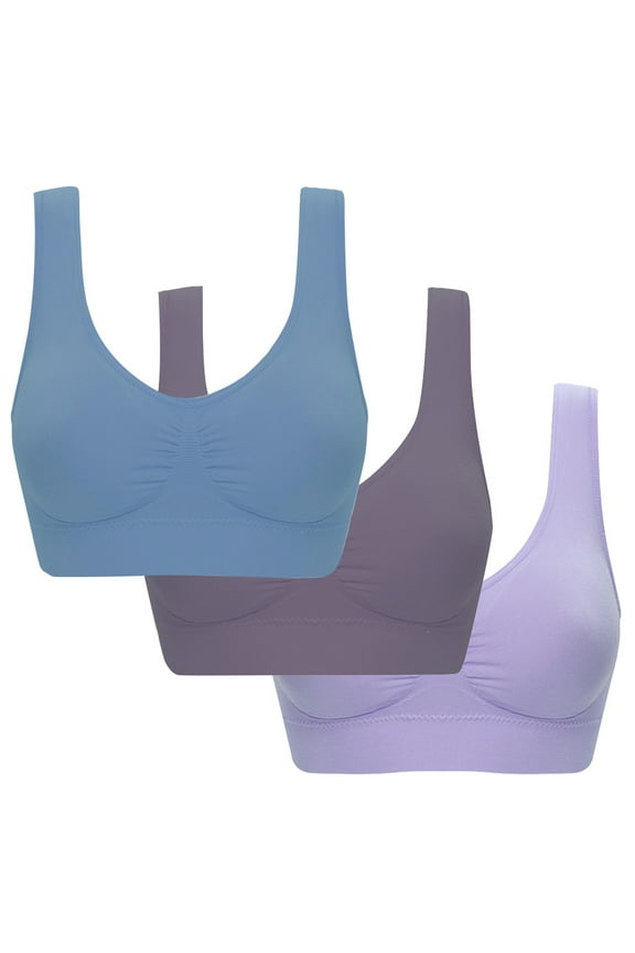 Black*Friday Clearance Items under $5 Bras for Women GaThRRgYP Women Pure Color Plus Size Ultra-thin Large Bra Sports Bra Full Bra Cup Tops