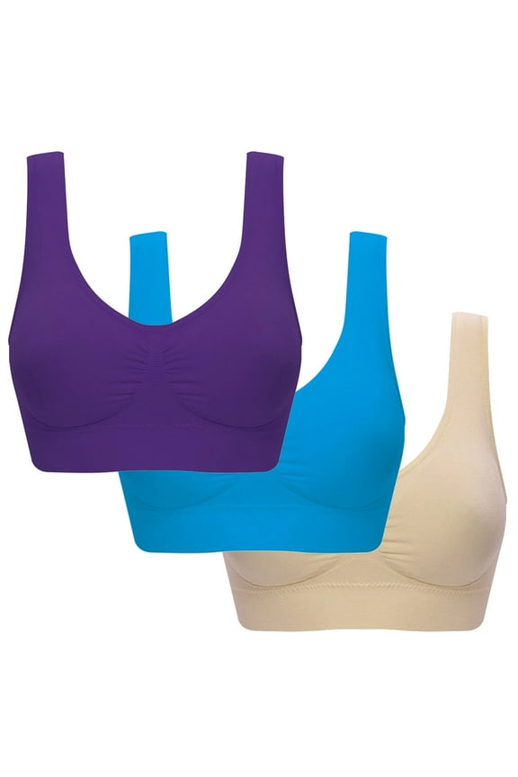 Bras for Women GaThRRgYP Women Pure Color Plus Size Ultra-thin Large Bra Sports Bra Full Bra Cup Tops