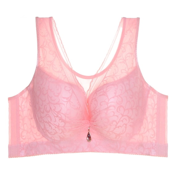 Bras for Women GaThRRgYP Women Yoga Sports Front Closure Extra-Elastic Breathable Lace Trim Bra Underwear