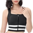 thumbnail image 1 of Bras for Women GaThRRgYP Women's Front Zip Sports Bra Shockproof Yoga Vest Beauty Back Fitness Underwear Sports, 1 of 7