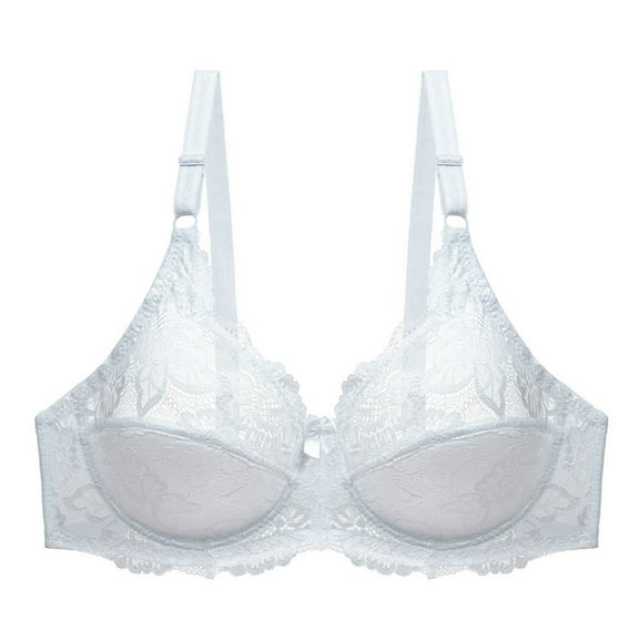 Bras for Women GaThRRgYP Women's Lace with Steel Ring Solid Color Sexy Double Breasted Push Up Bra