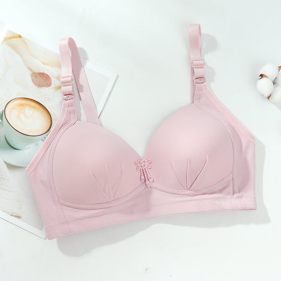 Bras for Women GaThRRgYP Womens Plue Size Adjustable Full Cup No Steel Ring Cotton Breathable Underwear