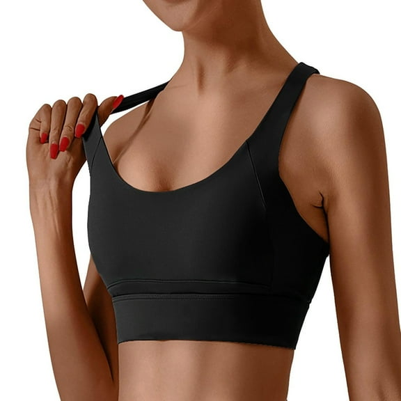 Bras for Women,High Sports Bra Maximum Support Adjustable Straps for Women Running Yoga Fitness Workout,Sports Bras for Women,Black,M