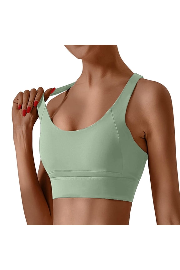 Bras for Women,High Sports Bra Maximum Support Adjustable Straps for Women Running Yoga Fitness Workout,Sports Bras for Women,Green,2XL