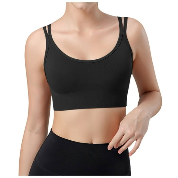 Bras for Women,High Strength Integrated Sports Bra for Women Maximum Support Yoga Running Fitness Workout Comfort,Sports Bras for Women,Black,2XL