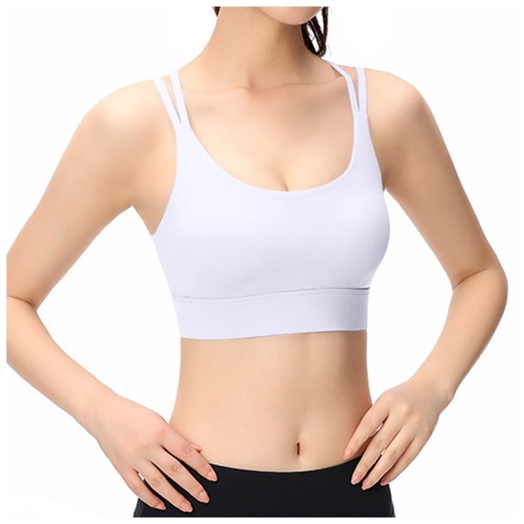 Bras for Women,High Strength Integrated Sports Bra for Women Maximum Support Yoga Running Fitness Workout,Sports Bras for Women,White,XL