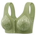 thumbnail image 1 of Bras for Women JIANLAI Supportive Wireless Push Up Bra Full Coverage No Underwire Seamless Plus Size for Older Women Green, 1 of 5