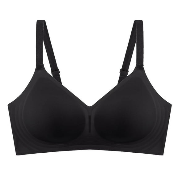 Bras for Women Lace Bralettes Plus Size No Underwire Seamless Push Up Full Coverage Comfort Lingeries Bra,Black 4,40 B