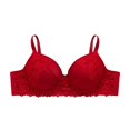 thumbnail image 1 of Bras for Women Lace Full Coverage Support Bra Red Size 80C, 1 of 8