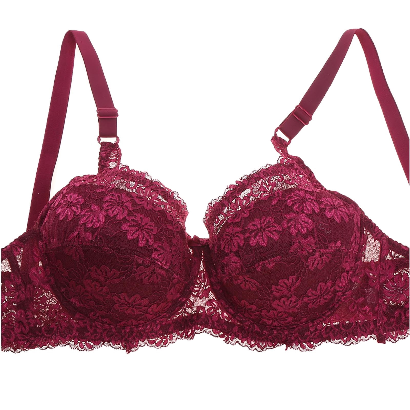 Bras for Women, Lace Plus Size Underwire Seamless Bra Adjustable ...