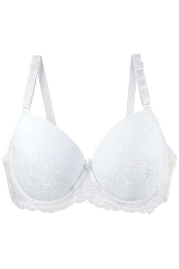 Bras for Women,Lace Underwire Bra with Shaping Cups and Adjustable Support for Full Coverage Comfort,Sports Bras for Women,White,80C