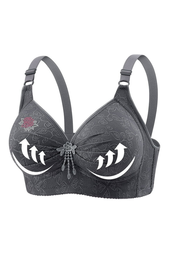 Bras for Women Large Bust Full Coverage Wireless Bras Comfortable Bralettes Seamless Push-Up Everyday Bra