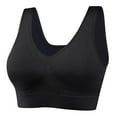 thumbnail image 1 of Bras for Women,Large Size Comfort Bra Thin Style Wireless Support for Sports and Yoga Activities,Sports Bras for Women,Black,3XL, 1 of 2