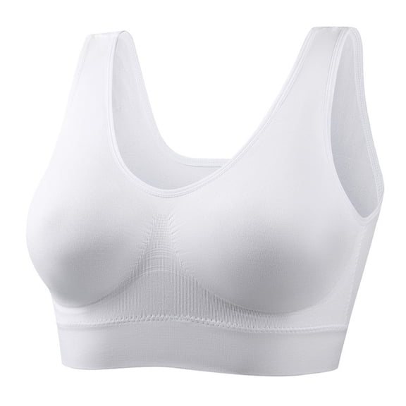 Bras for Women,Large Size Comfort Bra Thin Style Wireless Support for Sports and Yoga Activities,Sports Bras for Women,White,6XL