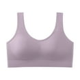 thumbnail image 1 of Bras for Women Low Back Women's Wireless Underwear Full Cover Pullover Bra Built in Pads - Everyday Bralette for Teen Girls Purple One Size, 1 of 8