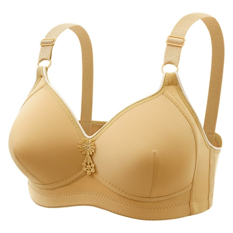 Wire Free Bras for Women Push Up, Comfort Support No Underwire Bras,  Comfortable Wireless Bralette Everyday Underwear Women's Wireless T-Shirt Bra  Bra for Women Beige : : Clothing, Shoes & Accessories