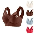 thumbnail image 1 of Bras for Women No Underwire Push Up Full Coverage Lightweight Lace Plus Size Solid Color Wide Strap Women's Breathable Bralettes Bras Red 6XL, 1 of 3