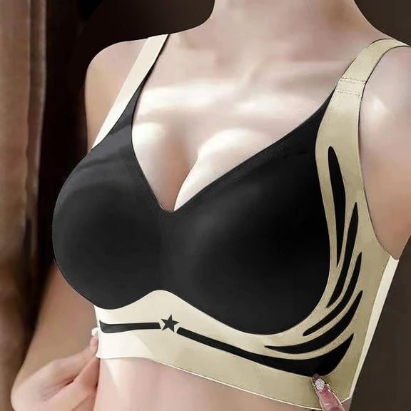 Bras for Women No Underwire Seamless Bralettes Wireless V Neck Push Up Bra for Everyday