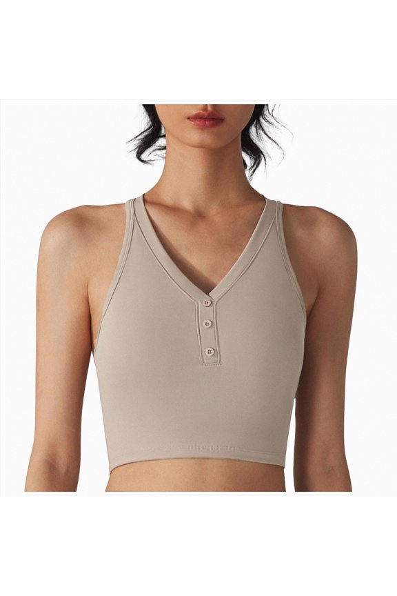 Bras for Women No Underwire Seamless Smooth Bralette Full Coverage Comfy Everyday Bras with Wide Straps(Khaki,M)