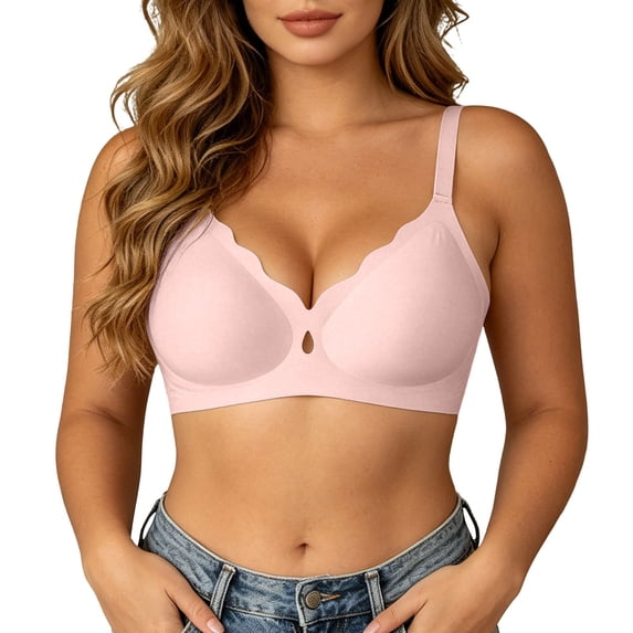 Bras for Women No Underwire Wave Push Up Wireless Bra Seamless Bras Full Coverage Bralettes Lift Everyday Bras