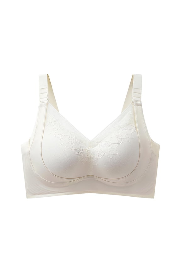 Bras for Women No Underwire Women's Cotton Bra Seamless Unlined Plus Size Comfort Full Coverage Bra