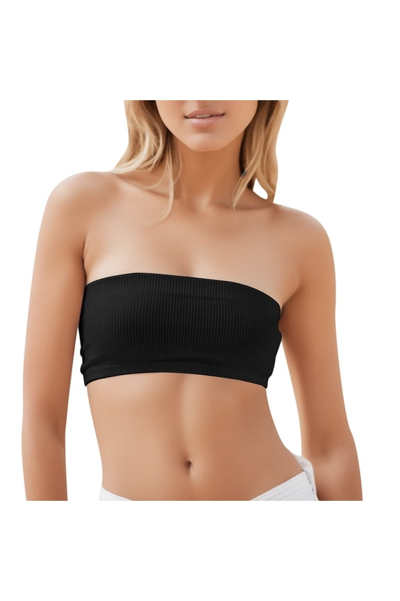 Bras for Women,Off Shoulder Wrap Front Fixed Cup Bra Comfortable Innerwear Support,Sports Bras for Women,Black,M