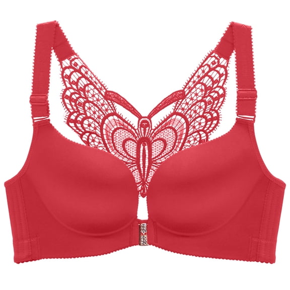 Bras for Women,One Fab Fit Underwire Demi T-Shirt Convertible Bra Seamless Comfort Everyday Wear,Sports Bras for Women,Red,100