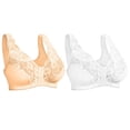 thumbnail image 1 of Bras for Women Plus Size Front Closure Back Support - Oversized Comfort Soft Lace Large Busts Wirefree Non Padded Plus Size Bra S-6XL(2-Packs), 1 of 9