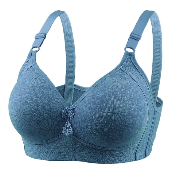 Bras for Women,Plus Size Push Up Bra Lace Jacquard Underwire Free Comfortable Support,Sports Bras for Women,Green,100C