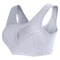 thumbnail image 1 of Bras for Women Plus Size Thin Push-Up Yoga Fitness Back-Enhancing Sports Bra Gray M, 1 of 5