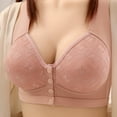 thumbnail image 1 of Bras for Women Plus Size, Xunlbb Women's Solid Color Steel Ring Oversized Gathering Underwear Daily Bra(Pink,38), 1 of 3