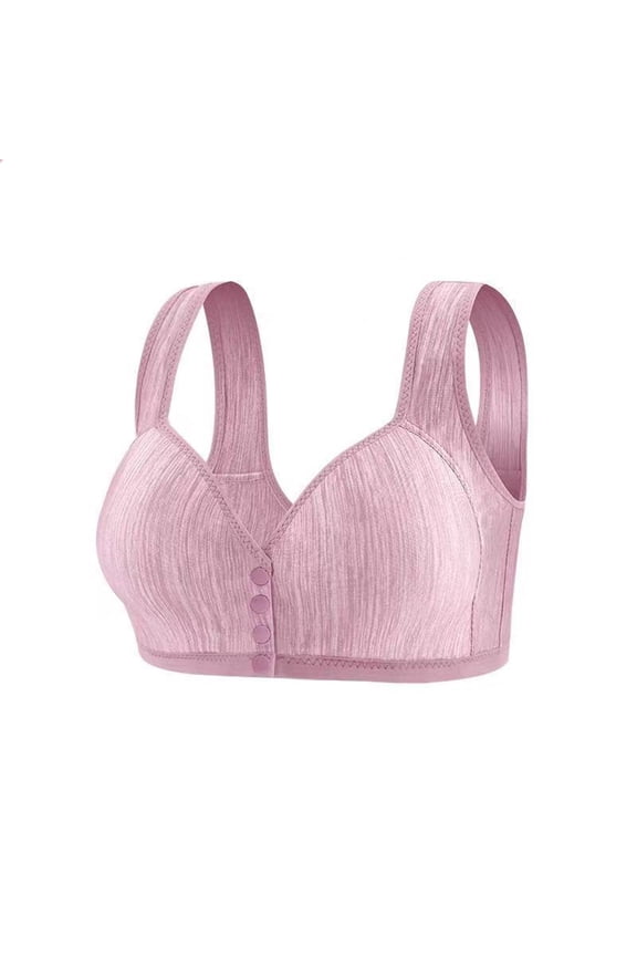 Bras for Women Purple Polyester,Spandex Wireless Supportive Full Coverage Correction Anti Sagging Bra Bras XXL