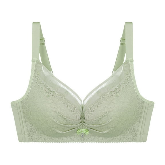 Bras for Women,Push Up Lingerie Removable Padded Underwire Bra Comfortable Breathable Support,Sports Bras for Women,Green,40