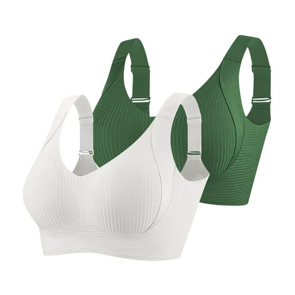 Bras for Women Push Up Plus Size Fashion Sports Bra Underwear Bra Everyday Underwear Green M-5XL