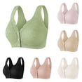 thumbnail image 1 of Bras for Women Push Up Plus Size Lace Fashion Thin Style Ventilate Front Buckle Bra Without Steel Rim Green L-4XL, 1 of 8