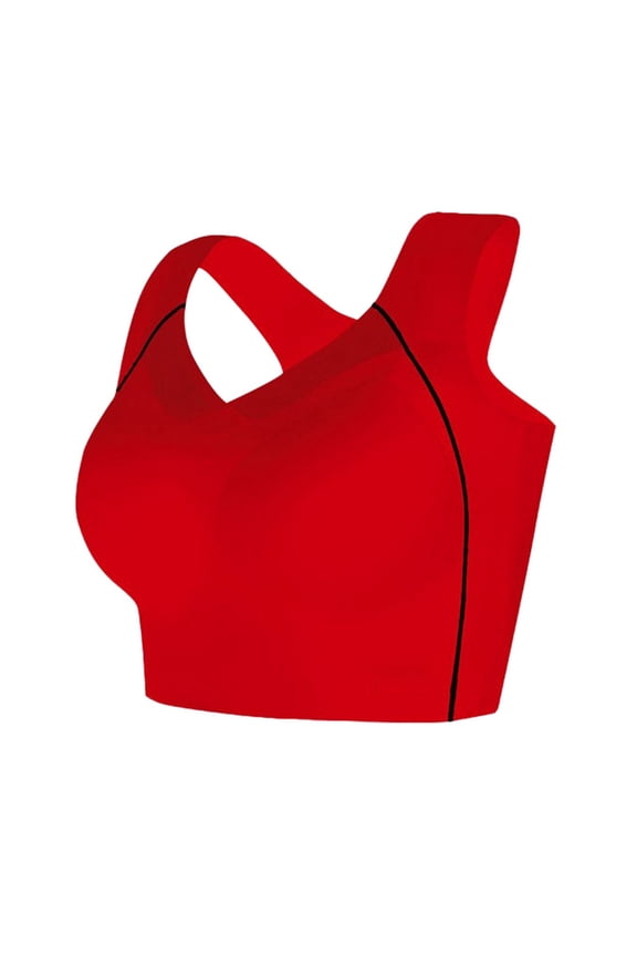 Bras for Women,Seamless Shockproof Wireless Sports Bra Solid Color Push Up Design With Widened Side Support,Sports Bras for Women,Red,50-60 KG