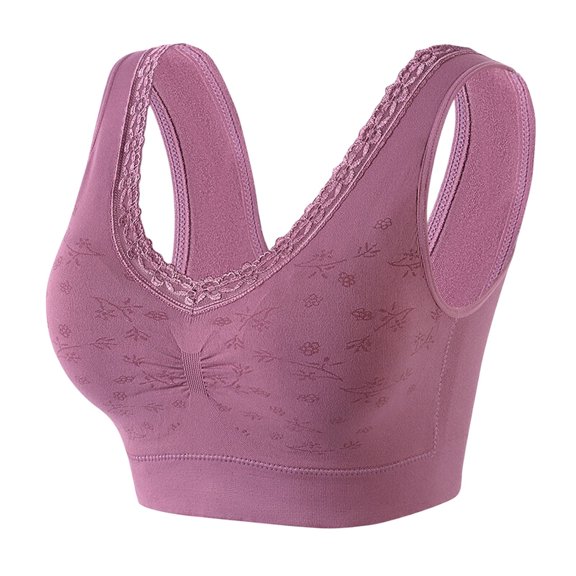 Bras for Women,Seamless Soft Cup Sports Bra for Yoga Sleep and Daily Comfort with Adjustable Support,Sports Bras for Women,Red,L