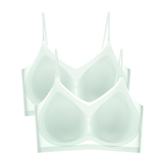 Bras for Women,Seamless Sports Bra Set Comfortable Thin Silk Back Support for 2PCS,Sports Bras for Women,Blue,M