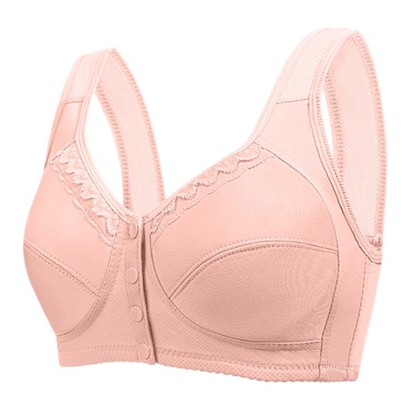 Bras for Women,Seamless Thin Vest Bra Soft Support for Large Chest with Fixed Half Cup Breathable Comfort,Sports Bras for Women,Pink,38