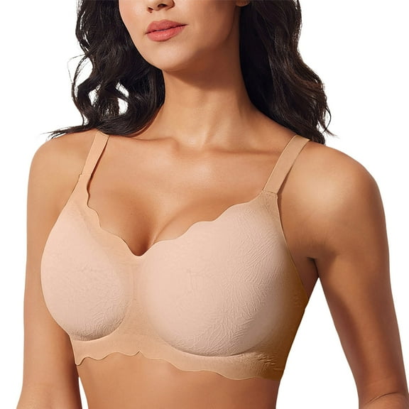 Bras for Women,Seamless Wireless Bra Supportive Comfort Innerwear Versatile Three Hook Closure For All Day Wear,Sports Bras for Women,Pink,S