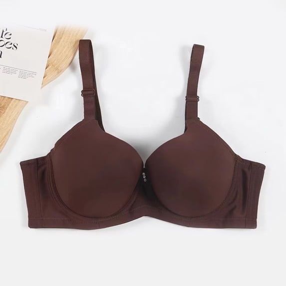 Yijfswar Bras for Women Solid Color Push Up Bras Underwire Adjustable Strap T Shirt Bralettes Comfortable Everyday Bras