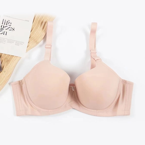 Yijfswar Bras for Women Solid Color Push Up Bras Underwire Adjustable Strap T Shirt Bralettes Comfortable Everyday Bras