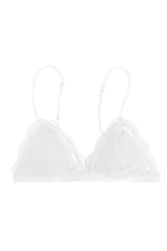 Bras for Women,Strapless Bra with Removable Triangle Cups and Comfortable Lace Design for Support,Sports Bras for Women,White,M