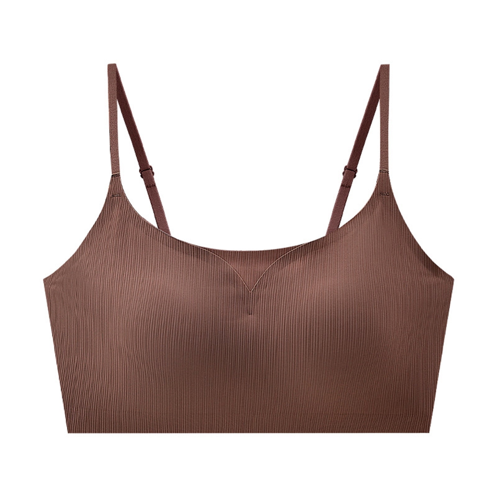 Bras for Women Strip Seamless Cross Back Skinny Strap Wireless