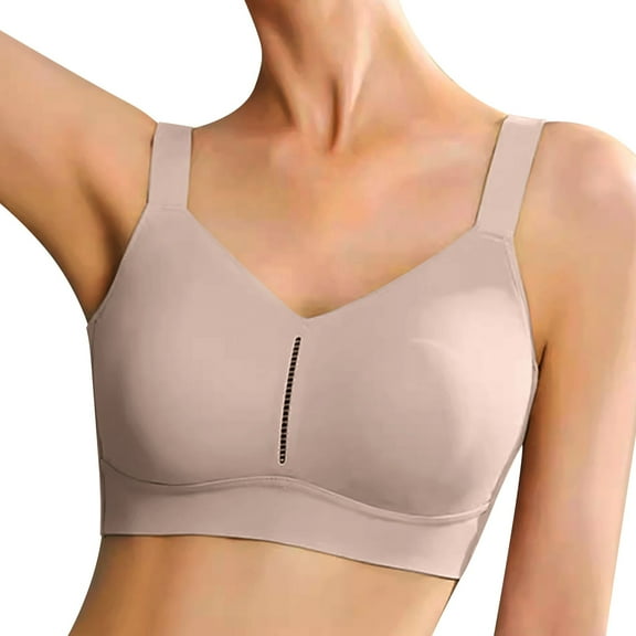 Bras for Women,Thin Seamless Soft Support Bra for Large Chest Breathable Design Comfortable Fit Versatile Style,Sports Bras for Women,Grey,L