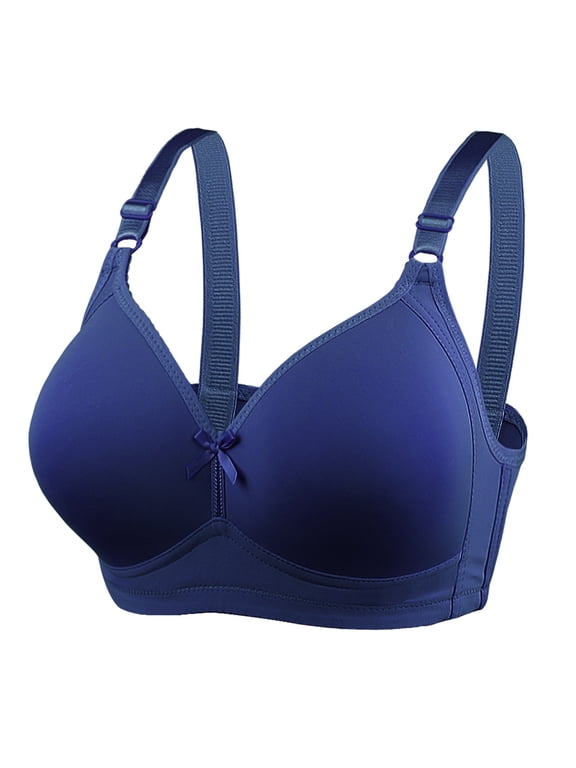 Bras for Women,Thin Style D Cup Bra Comfortable Smooth Support No Underwire Everyday Wear,Sports Bras for Women,Dark Blue,50