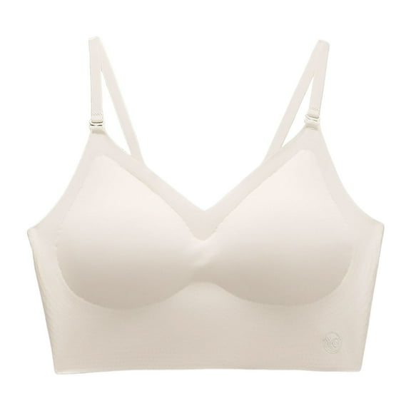 Bras for Women,U Shaped Back Support Bra Summer Thin Comfort Sports Strap Tank Top For Small Chest,Sports Bras for Women,Beige,XL