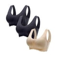 thumbnail image 1 of Bras for Women Underwire Pullover Bra Feature V-Neck No Underwire Bra Style W-906 Black 4XL, 1 of 7